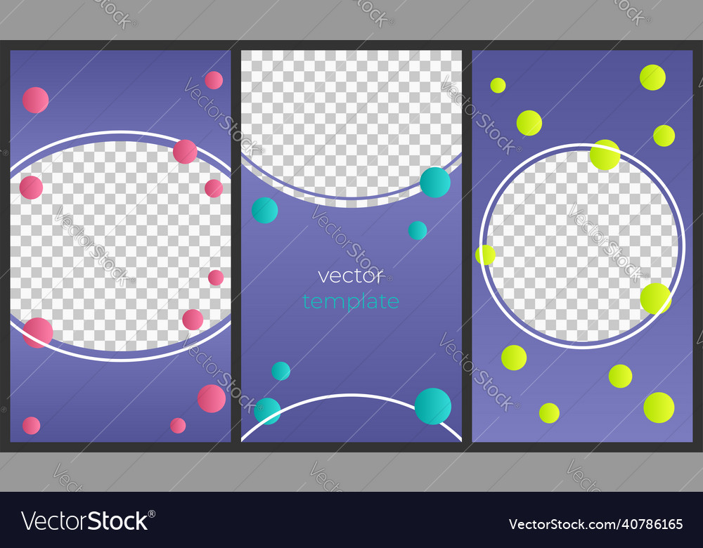 Set of vertical backgrounds in the color