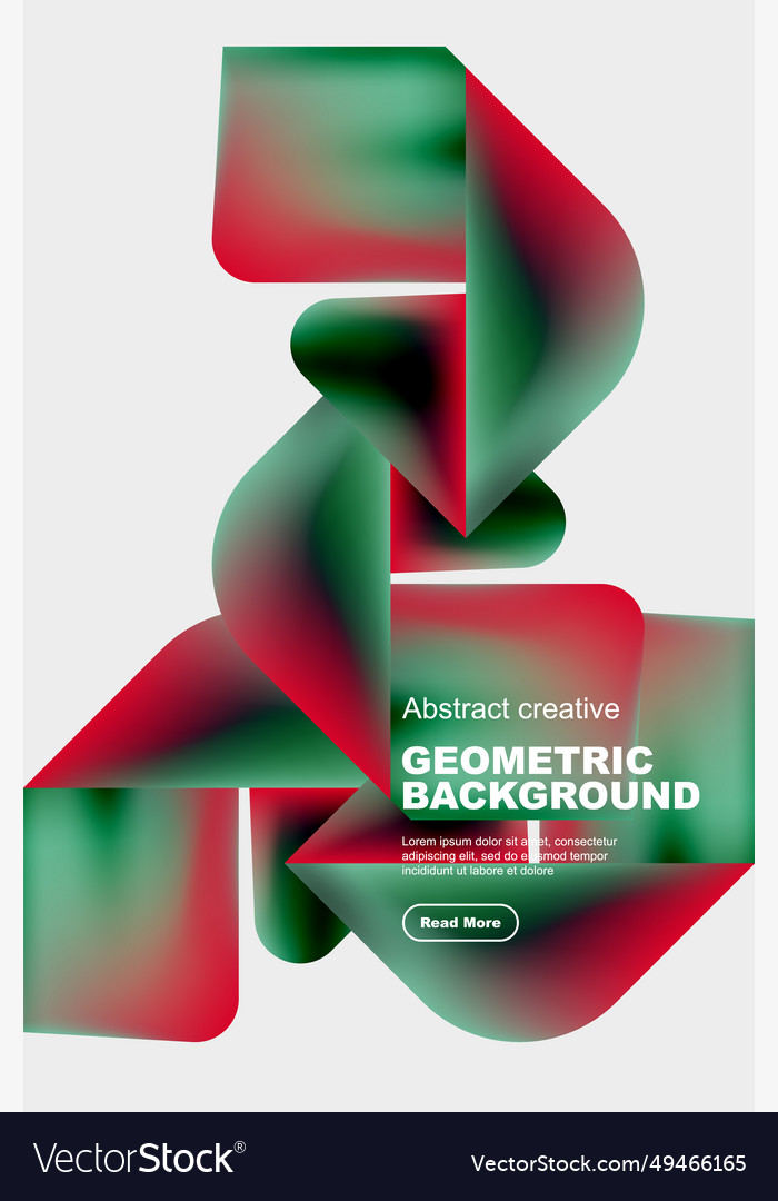 Square and triangle design with fluid gradients vector image Square and triangle design with fluid gradients