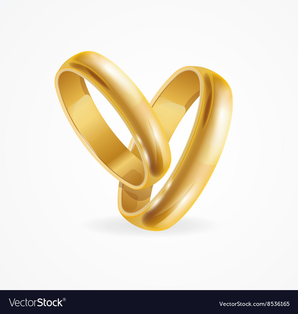 Wedding gold ring Royalty Free Vector Image - VectorStock