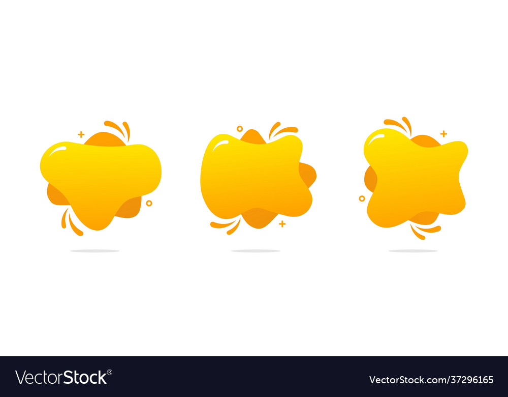 Yellow abstract liquid with gradient color Vector Image Yellow abstract liquid with gradient color