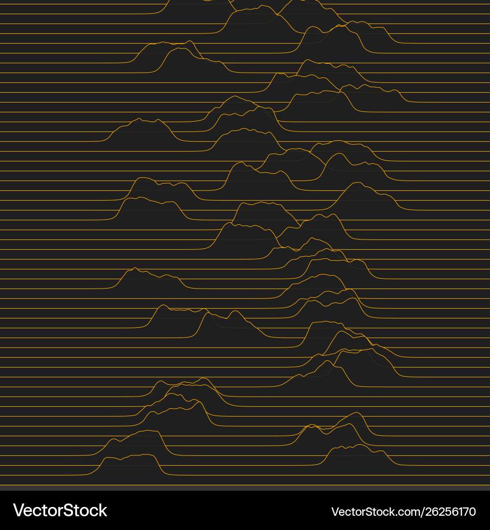 A little waves moving through line space Vector Image