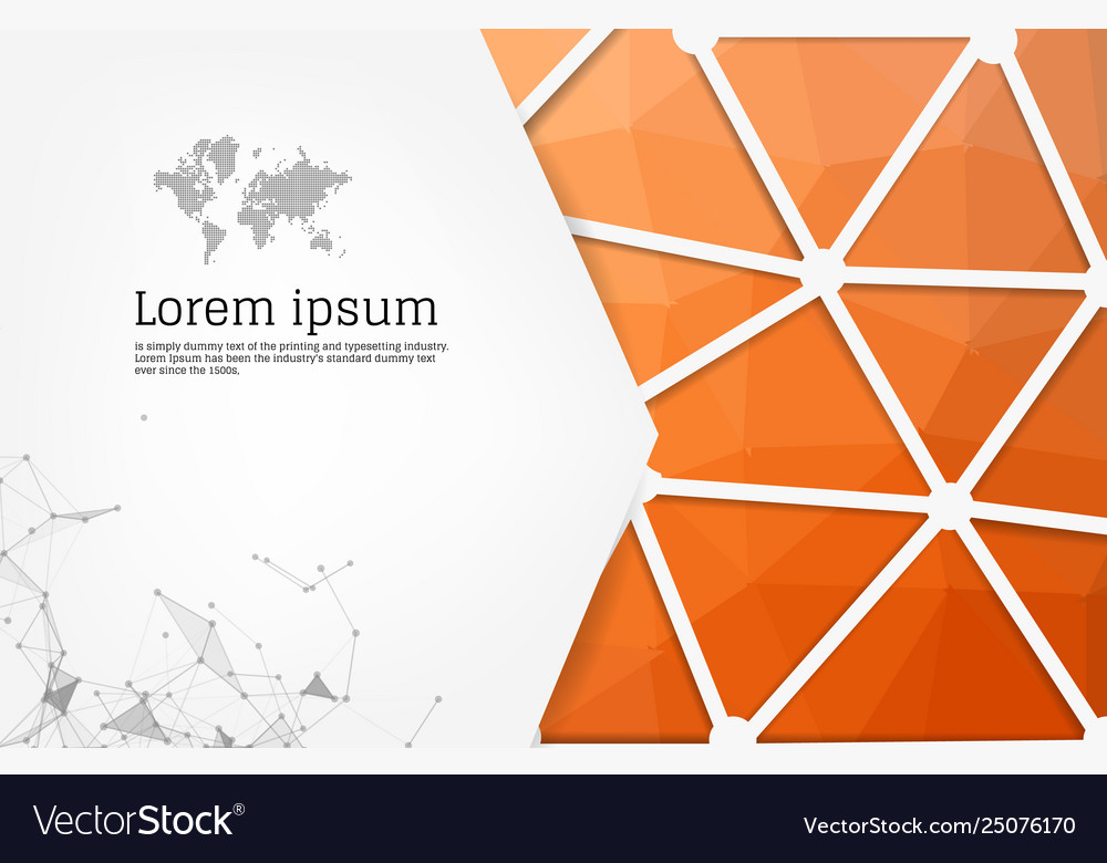 Abstract orange geometric design template