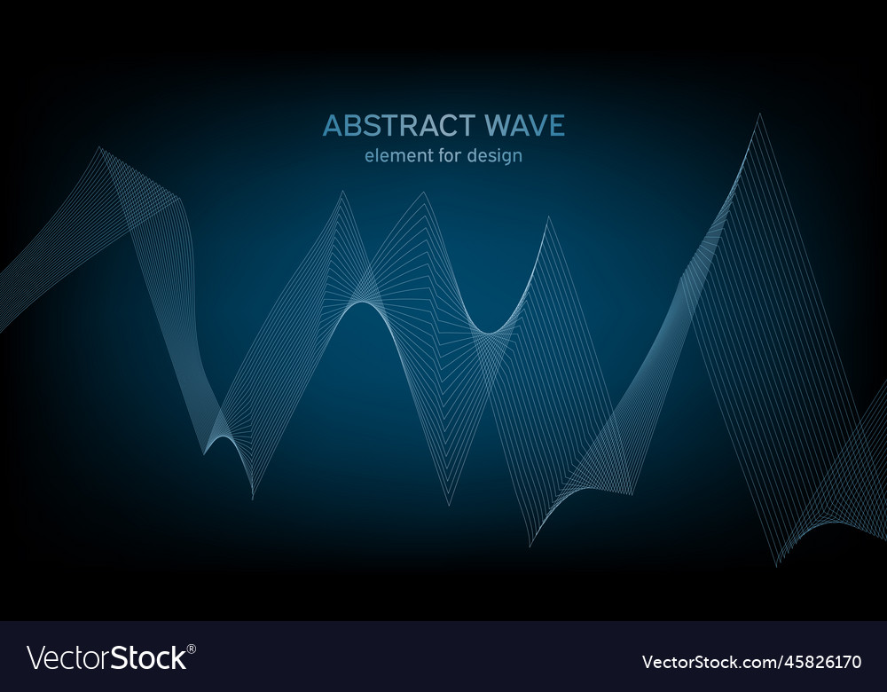 Abstract wave element for design digital