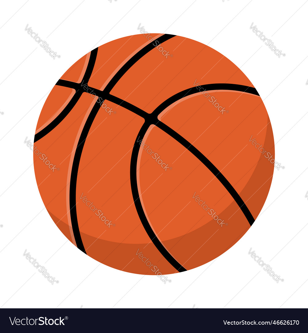 Basketball ball flat icon Royalty Free Vector Image