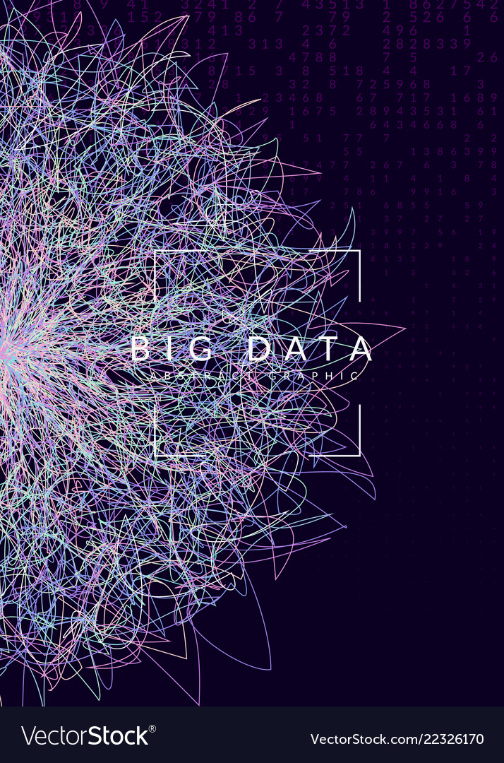 Big data background technology for visualization Vector Image Big data background technology for visualization