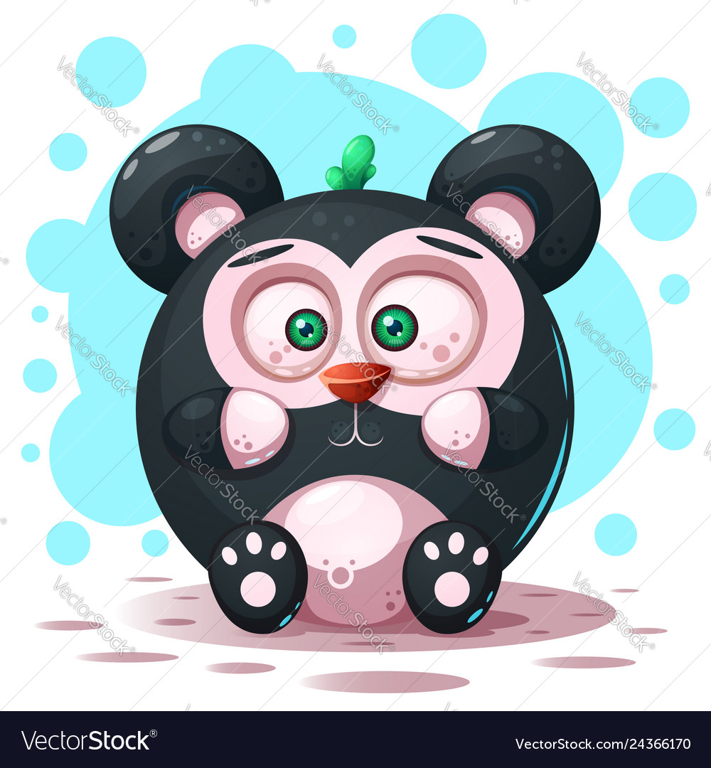 Cute funny - cartoon panda character