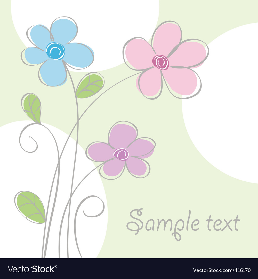 Flower card Royalty Free Vector Image - VectorStock