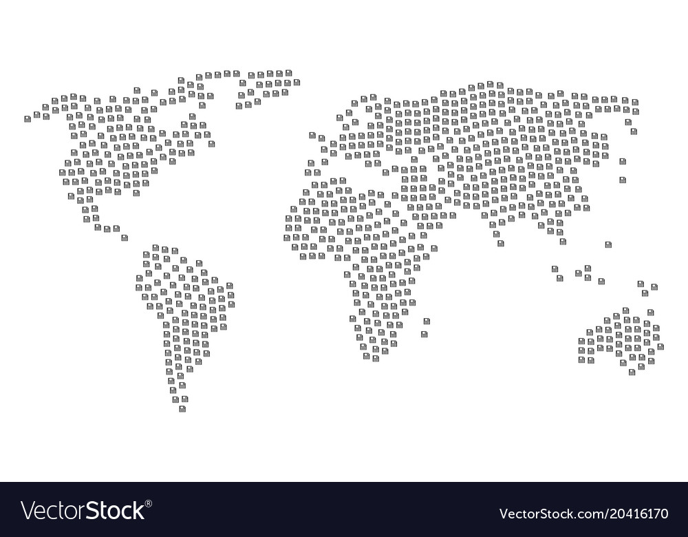 Global map mosaic of floppy disk items