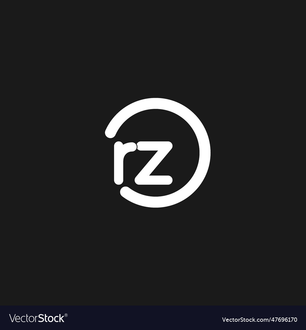 Initials rz logo monogram with simple circles