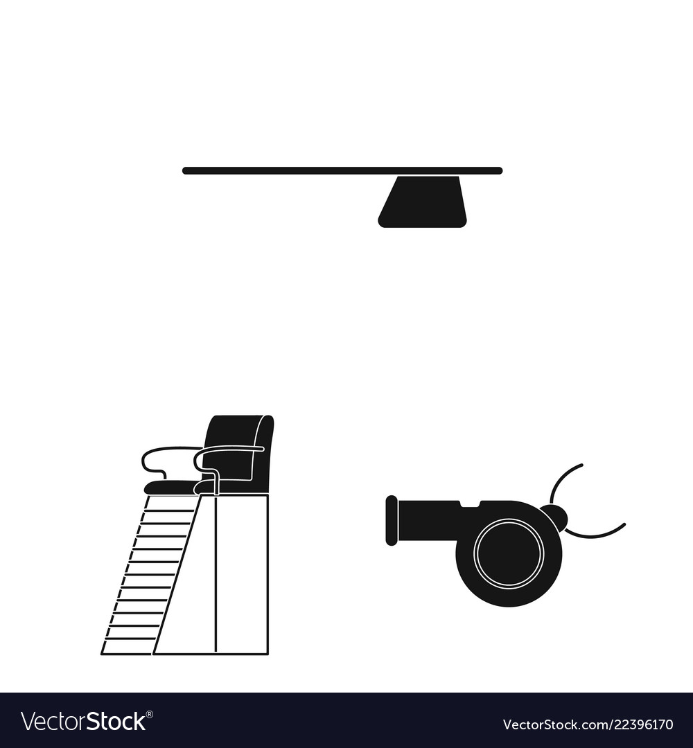 Isolated object of pool and swimming icon set vector image Isolated object of pool and swimming icon set