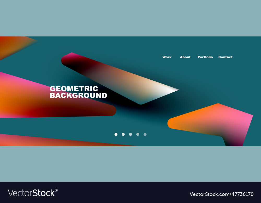 Landing page background template abstract vector image Landing page background template abstract