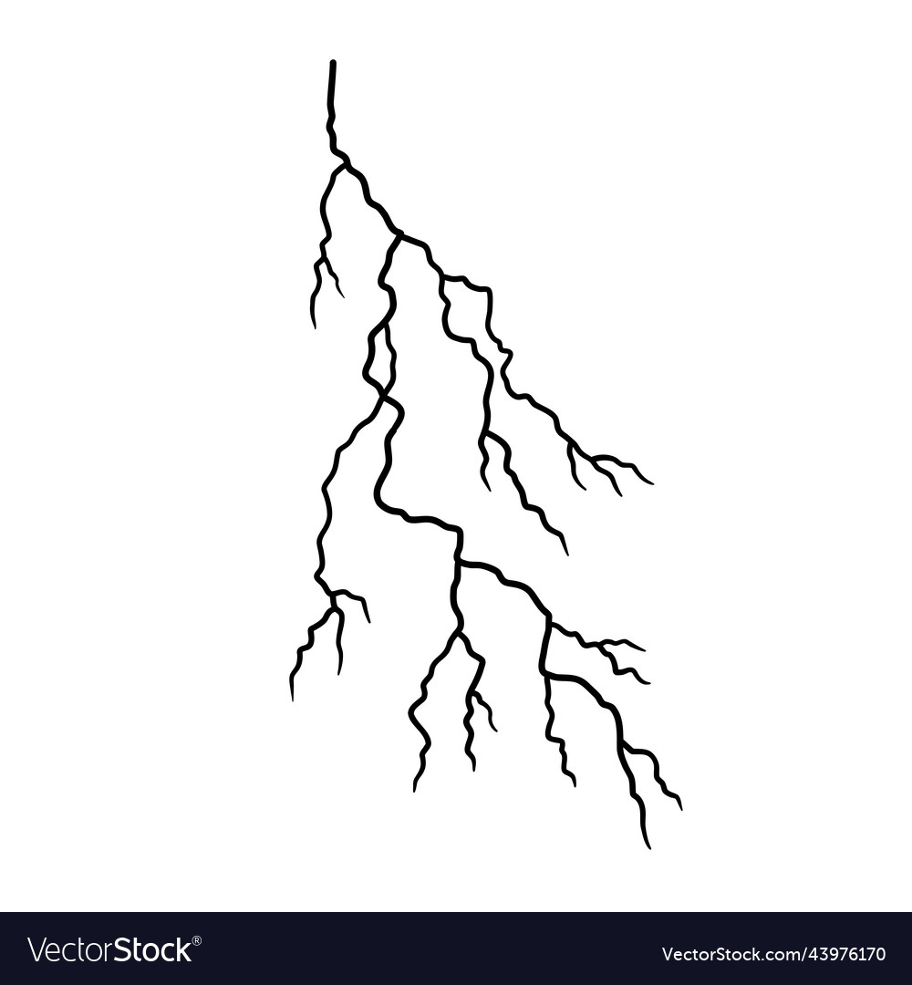 Lightning isolated on white background vector image Lightning isolated on white background