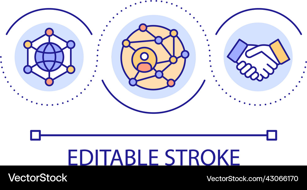 Networking loop concept icon Royalty Free Vector Image