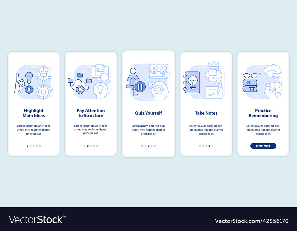 Onboarding Mobile App - Learning & Memorization