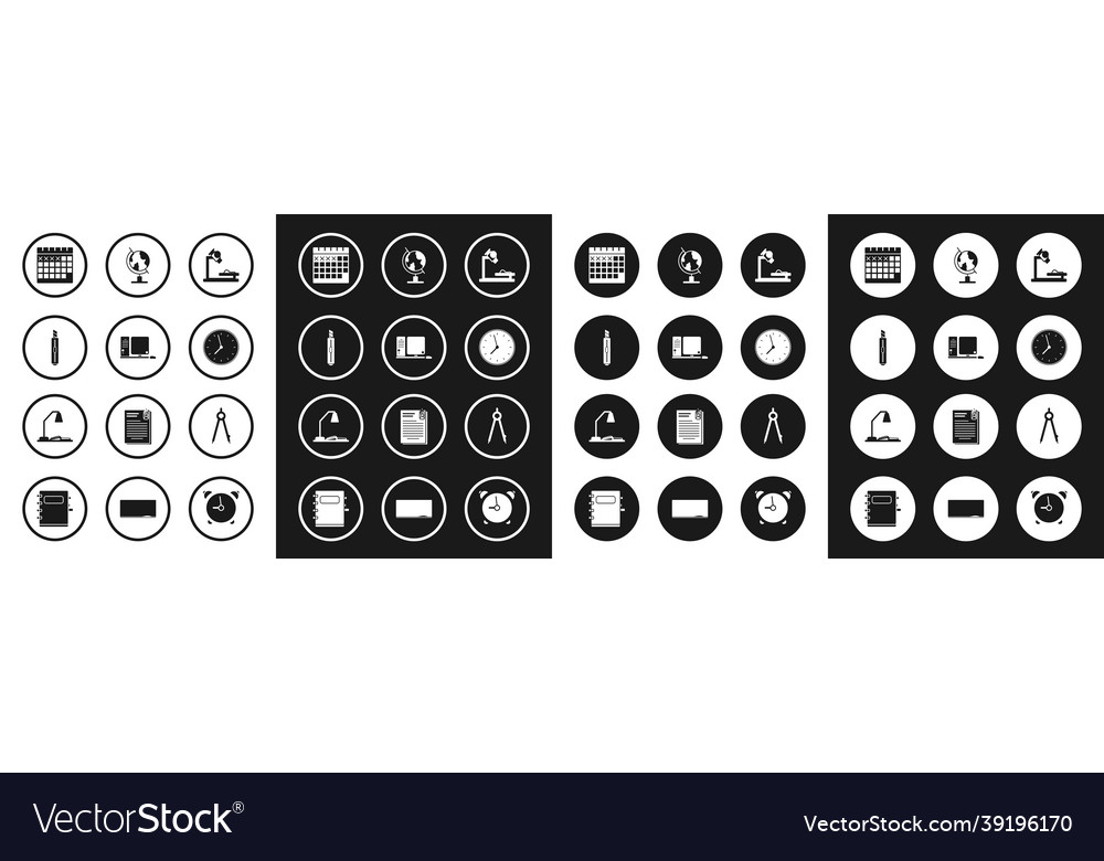 Set microscope computer monitor with keyboard vector image Set microscope computer monitor with keyboard