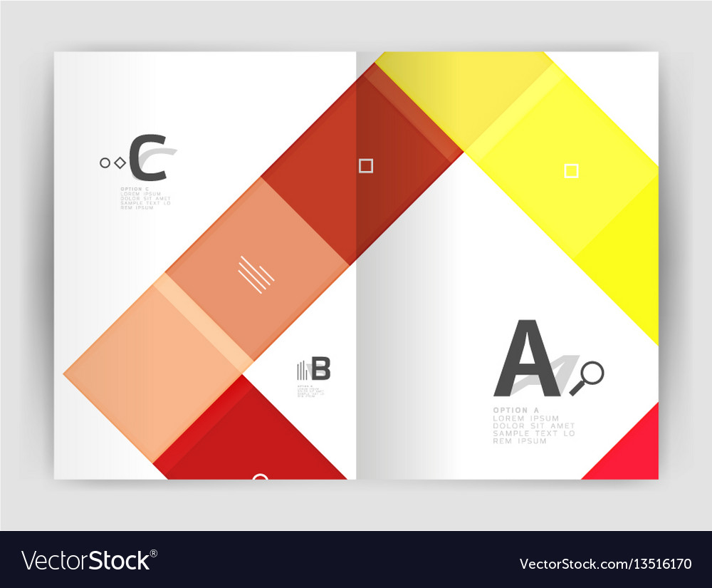 Set of front and back a4 size pages business vector image Set of front and back a4 size pages business
