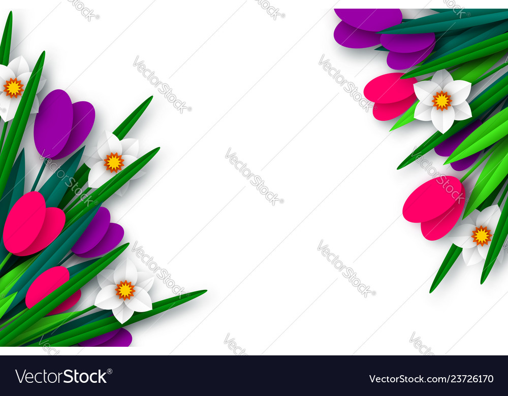 Frühling Papier Blumen - Blumenvorlage