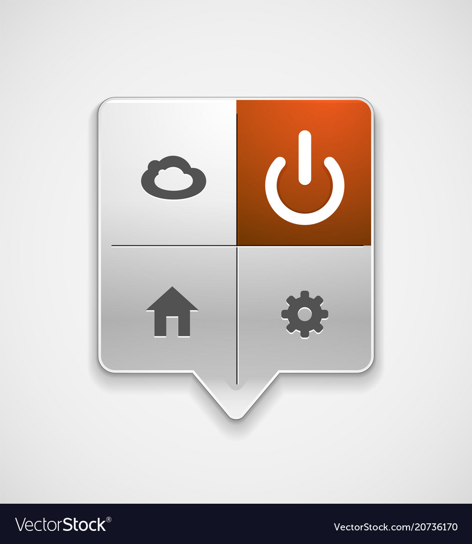 Start power button ui icon design on off symbol vector image Start power button ui icon design on off symbol