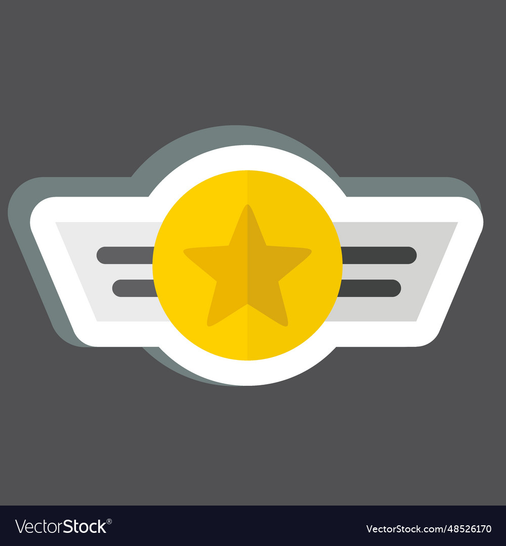 Sticker award 6 related to symbol simple Vector Image