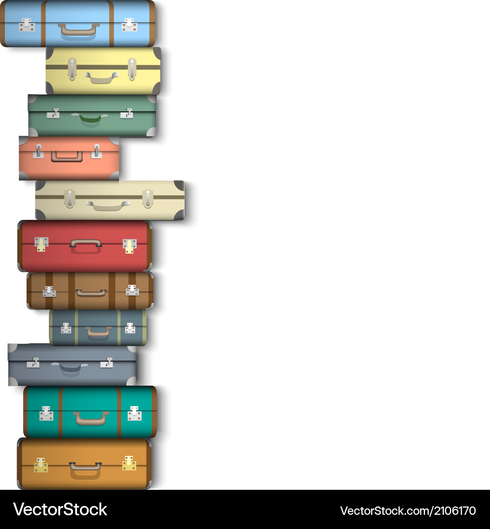 Suitcases Royalty Free Vector Image - VectorStock