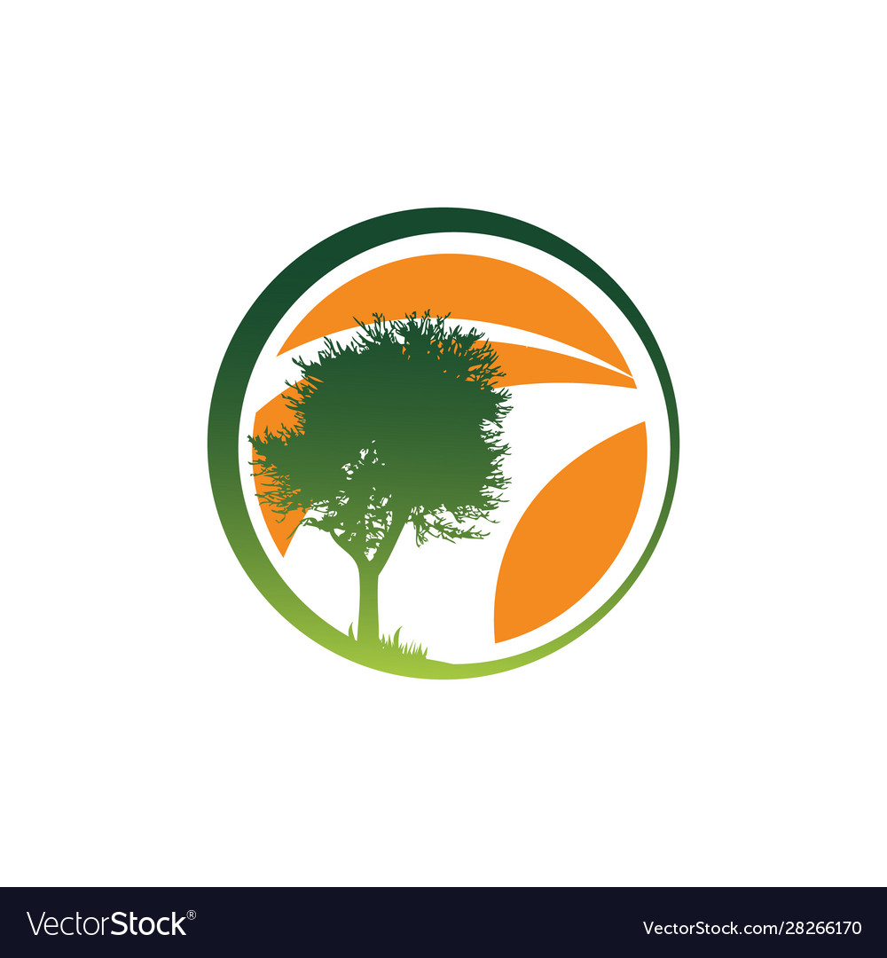 Tree logo design template