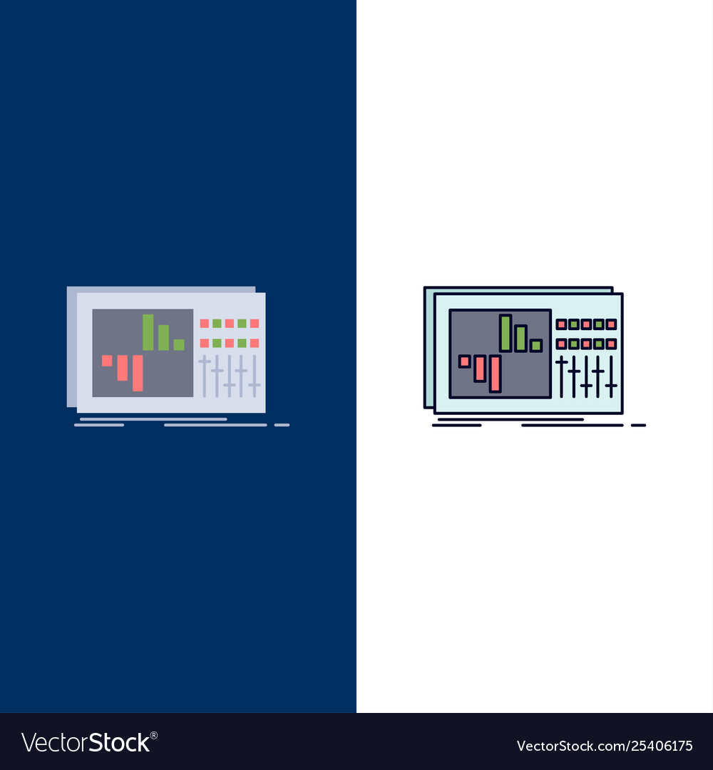 Control equalizer equalization sound studio flat vector image Control equalizer equalization sound studio flat