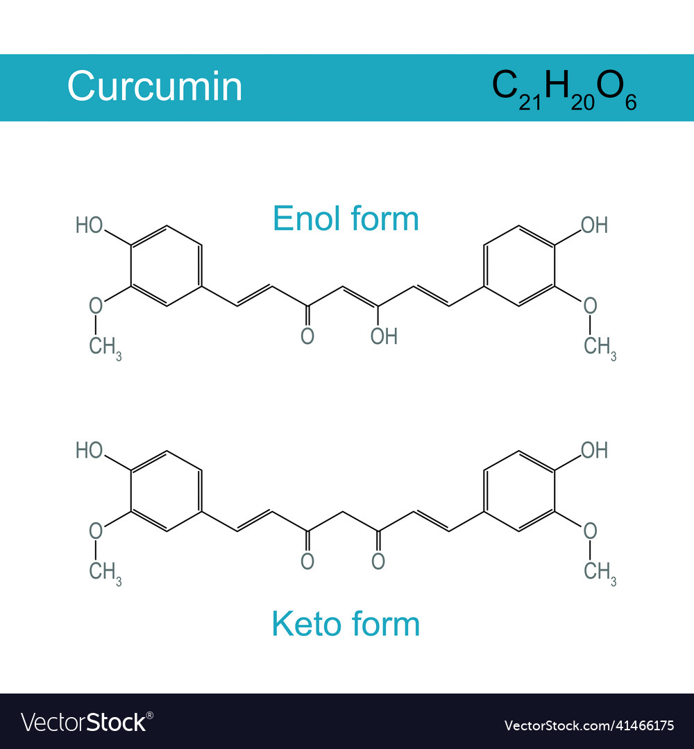 Kurkuma chemische Strukturformel vector image Kurkuma chemische Strukturformel