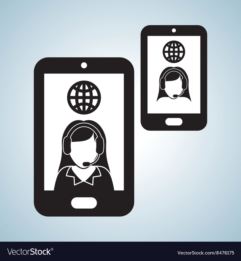 Design of call center editable Vector Image Design of call center editable