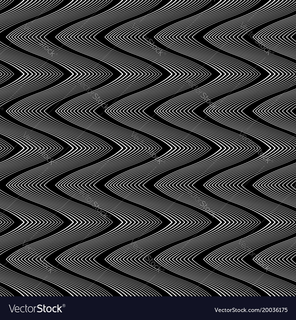Design seamless monochrome waving pattern