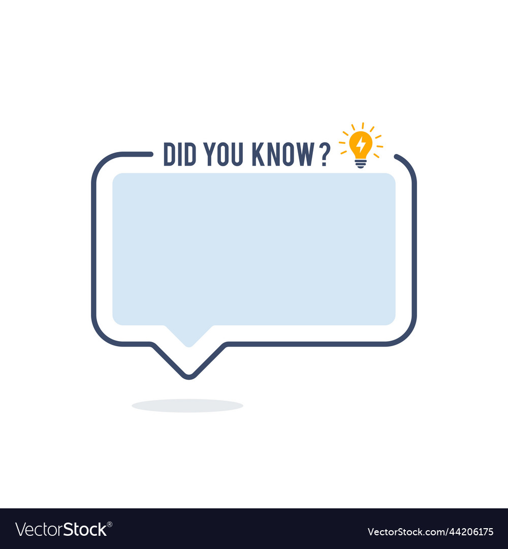 Did You Know Template Post Icon Royalty Free Vector Image Did You Know Template Post Icon Royalty Free Vector Image