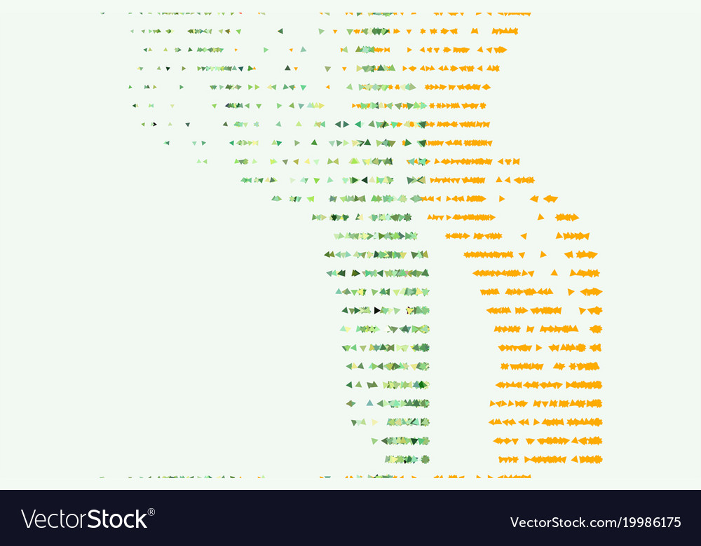 Graphic colored abstract overlapping triangle