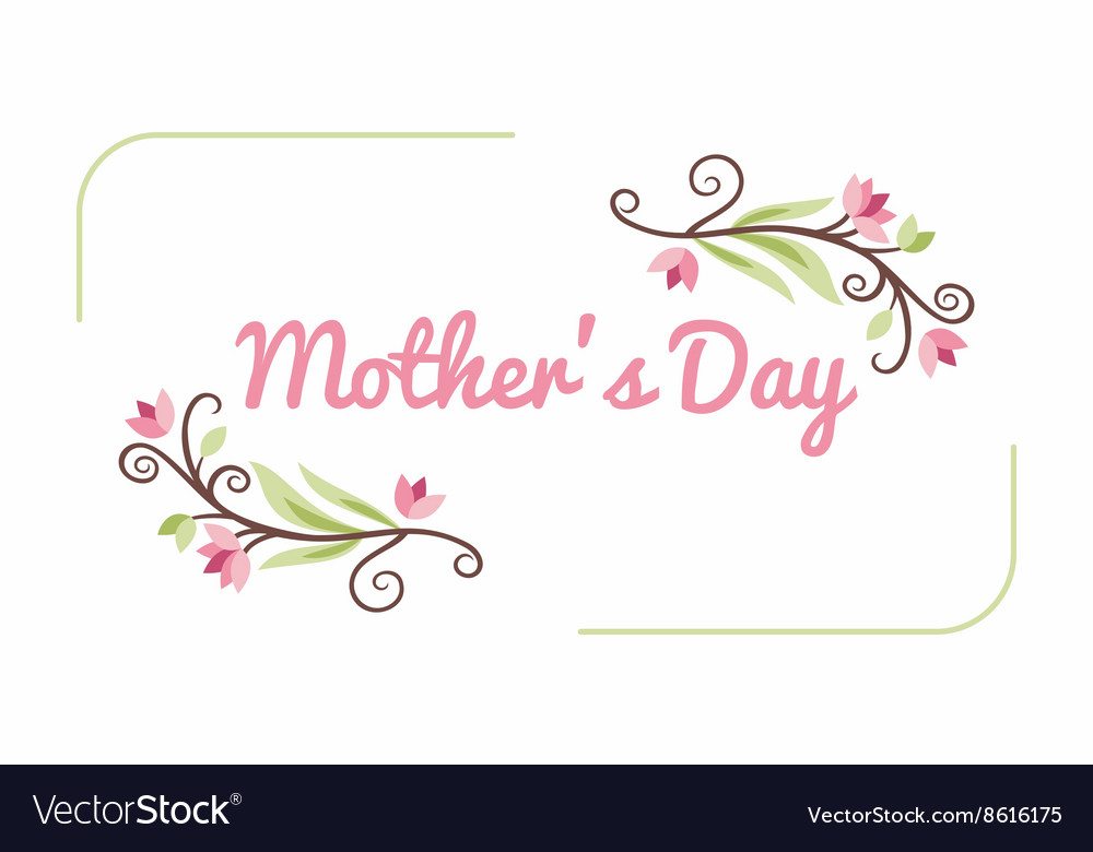 Happy mothers day greeting card with flowers