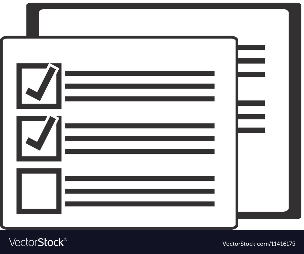 Isolated checklist with checkmark design