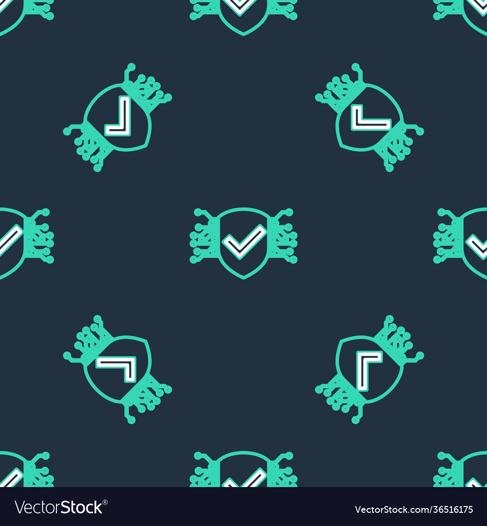 Line cyber security icon isolated seamless pattern Vector Image Line cyber security icon isolated seamless pattern