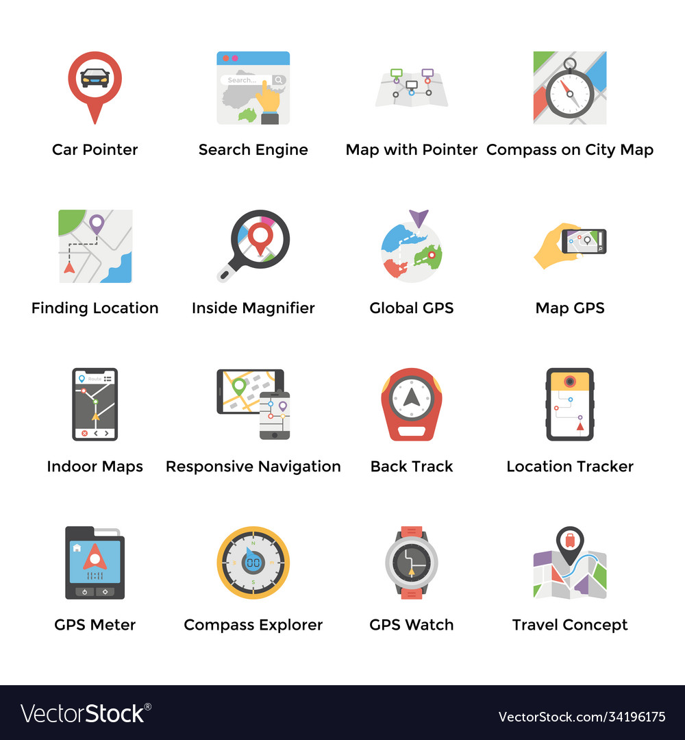 Navigation icons set