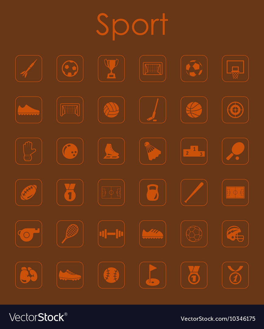 Set of sport simple icons