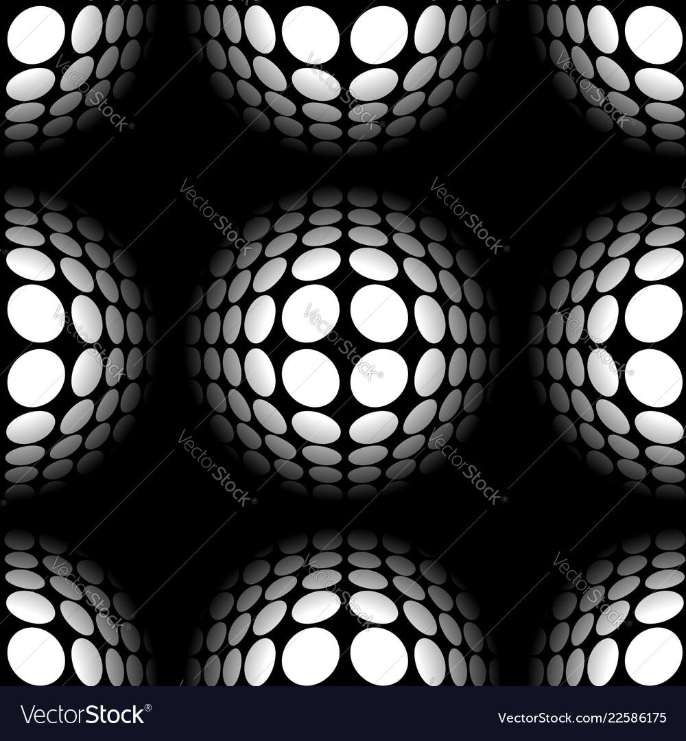 Sphere circles abstract monochrome pattern