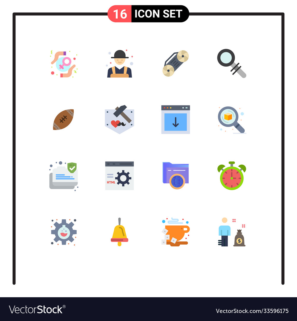 Stock icon pack 16 line signs and symbols