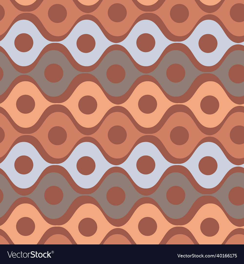 Stylized waves and circles between them