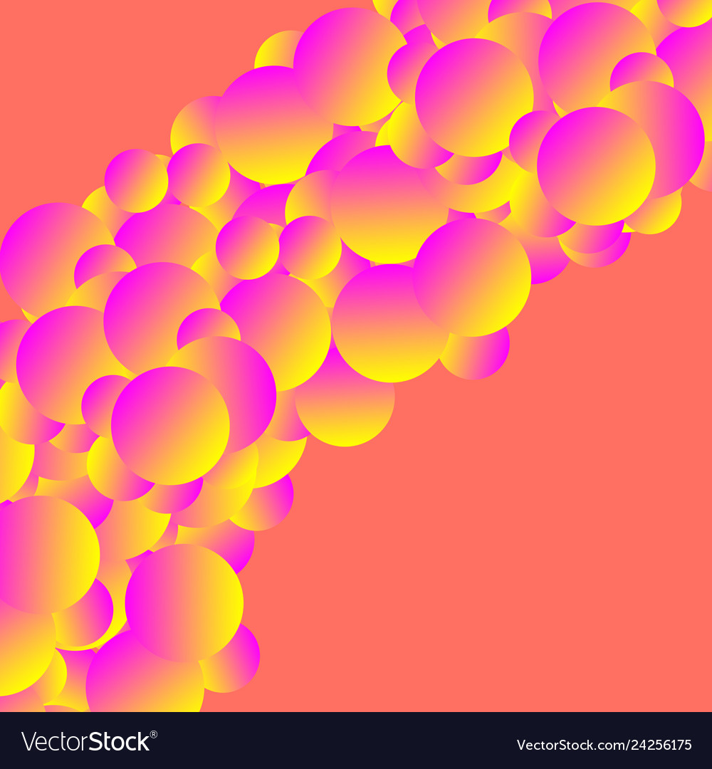 Surreal abstract image with gradient bubbles