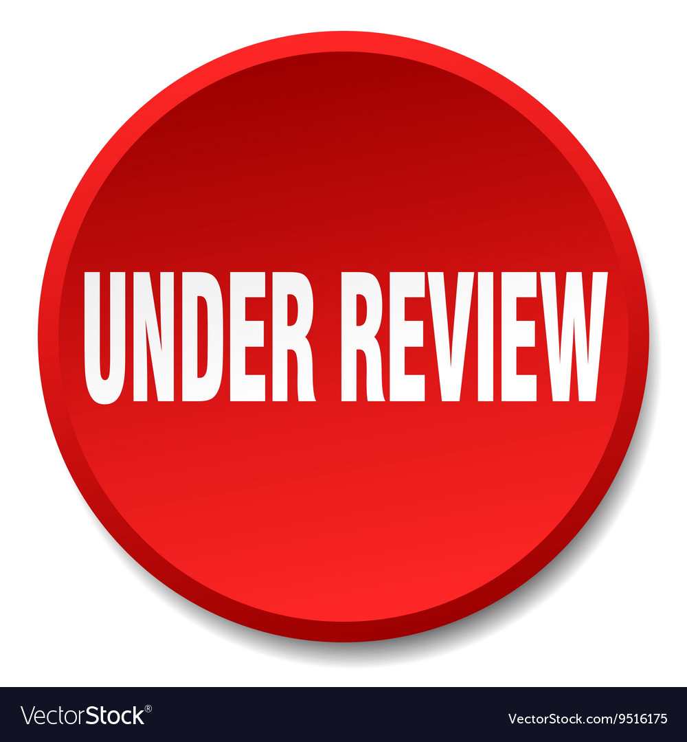 Under review red round flat isolated push button