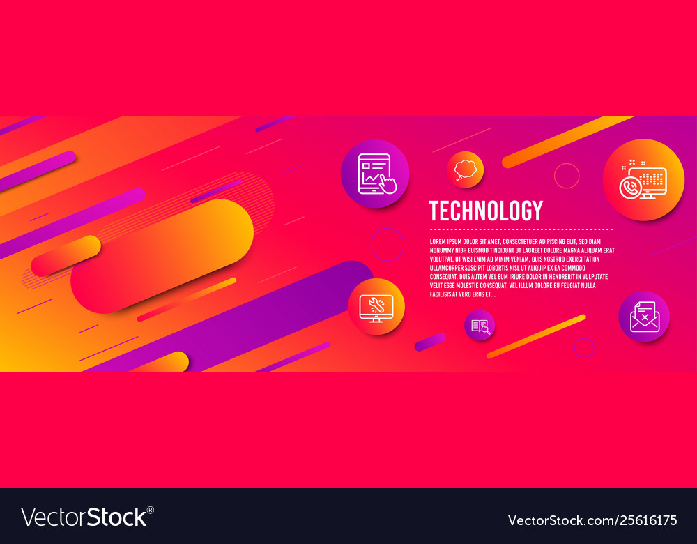 Web call comic message and internet report icons vector image Web call comic message and internet report icons