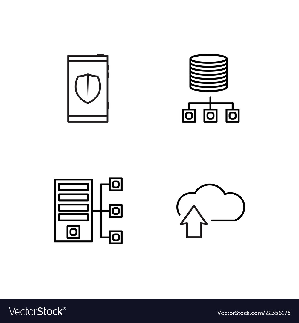 Web simple outlined icons set vector image Web simple outlined icons set
