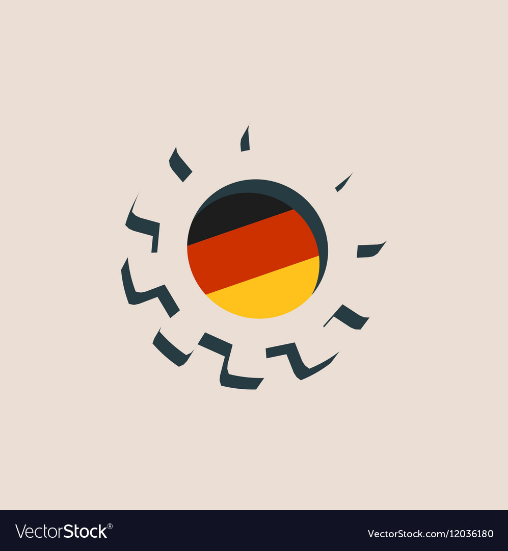 3d Zahnrad mit deutscher Flagge