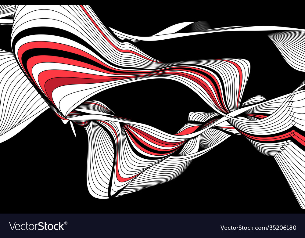 Abstract linear background with waves vector image Abstract linear background with waves