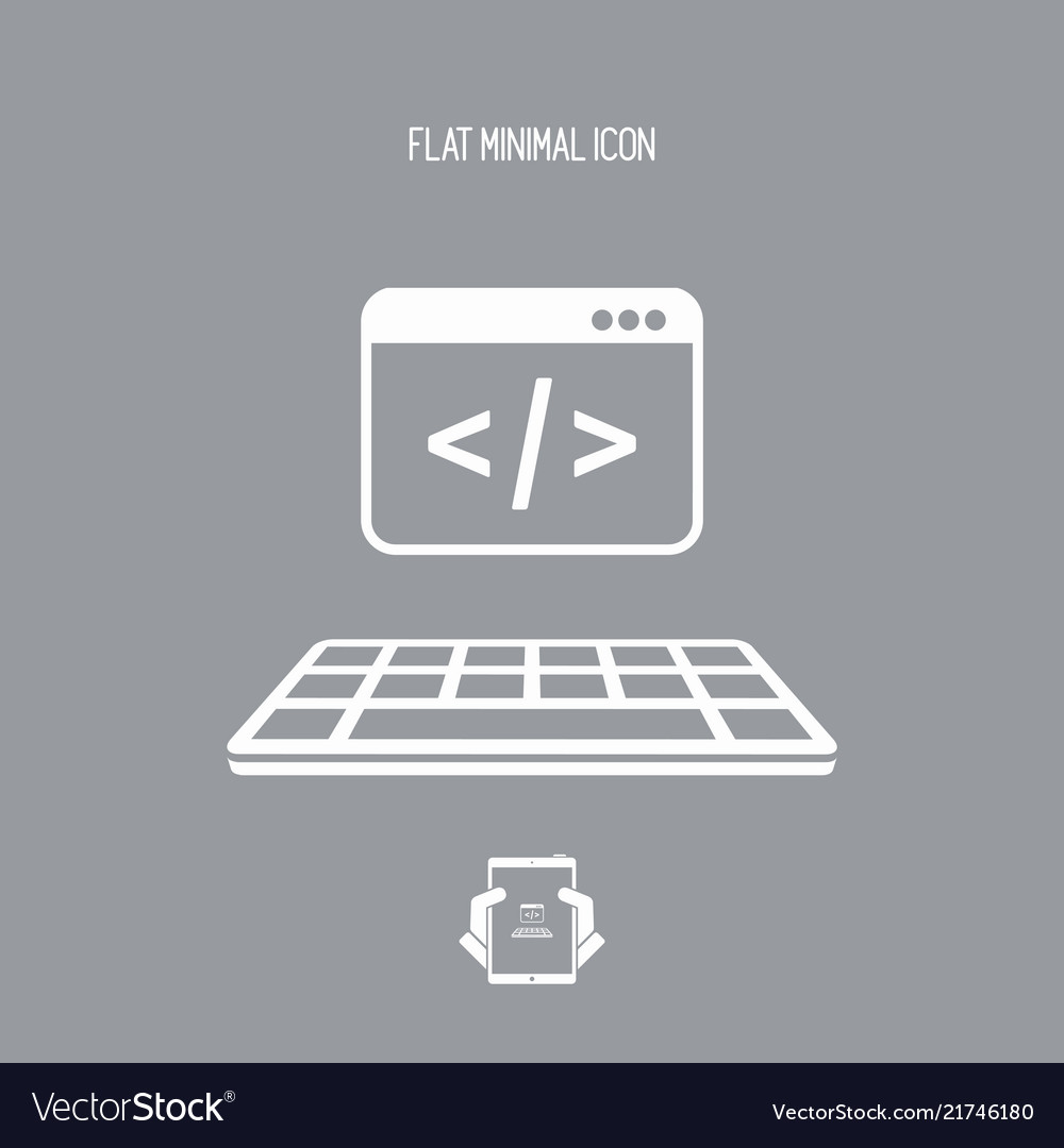Application for dos - flat minimal icon vector image Application for dos - flat minimal icon
