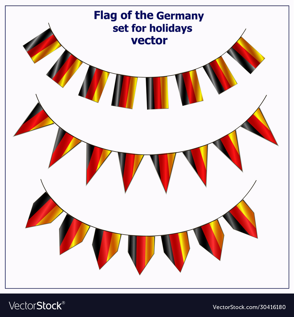 Bright set with flags germany for holidays Vector Image