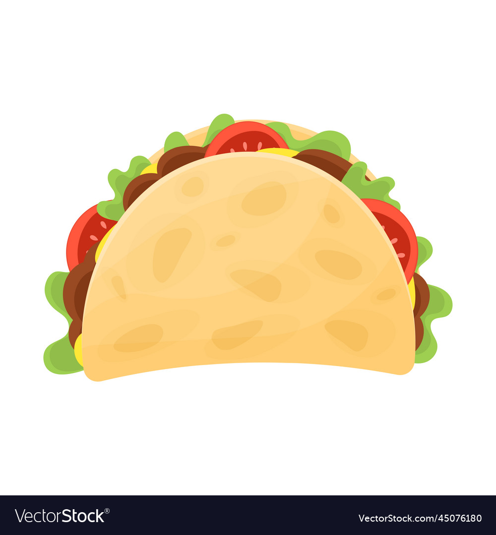 Cartoon taco Royalty Free Vector Image - VectorStock