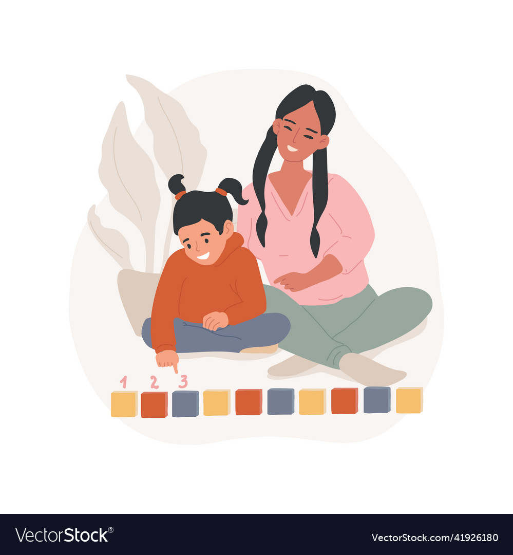 Counting objects isolated cartoon
