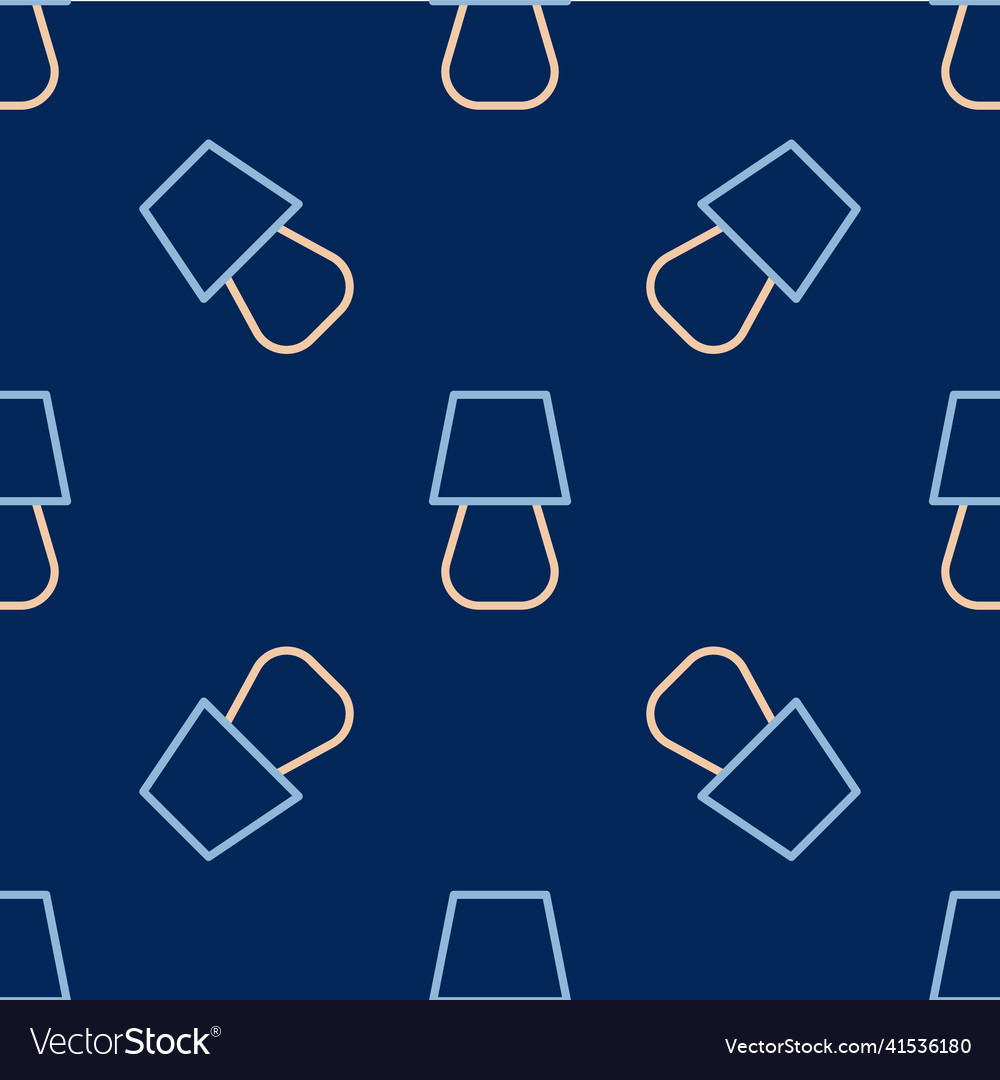 Line table lamp icon isolated seamless pattern Vector Image Line table lamp icon isolated seamless pattern